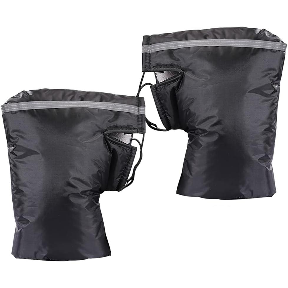 

2pcs Motorcycle Handlebar Gloves - Windproof Thermal Grip, Heavy-Duty Cold Weather Riding Gloves, Fit for Motorcycles, Scooters чёрный
