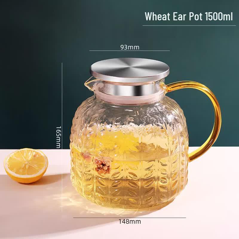 Chaxun Wheat Ear Crystal Glass Water Pitcher