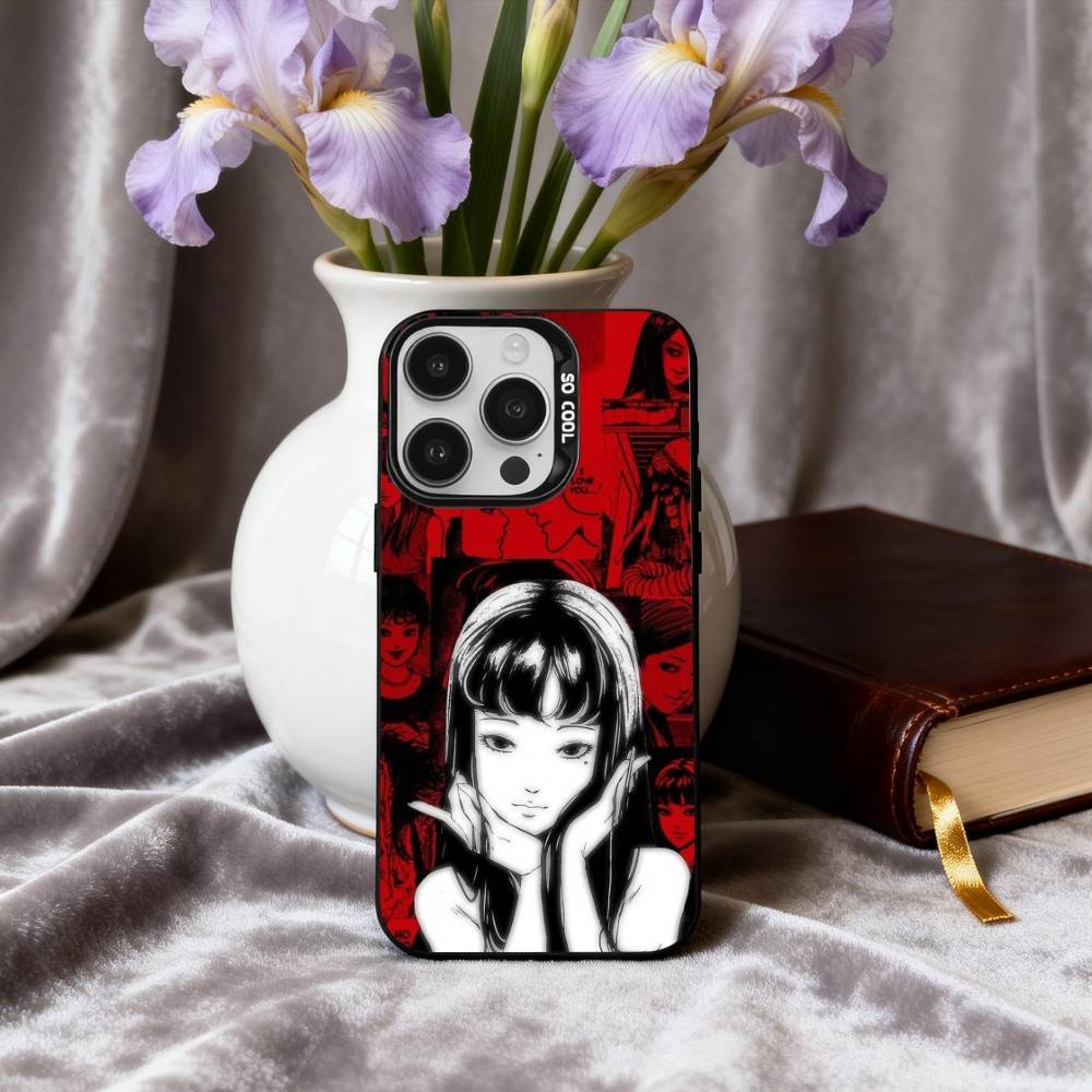 Movie H-Horror T-Tomie-E Phone Case For iPhone17,16,15,14,13,12,11 Plus,Pro Max Black Candy Silver Phone Case