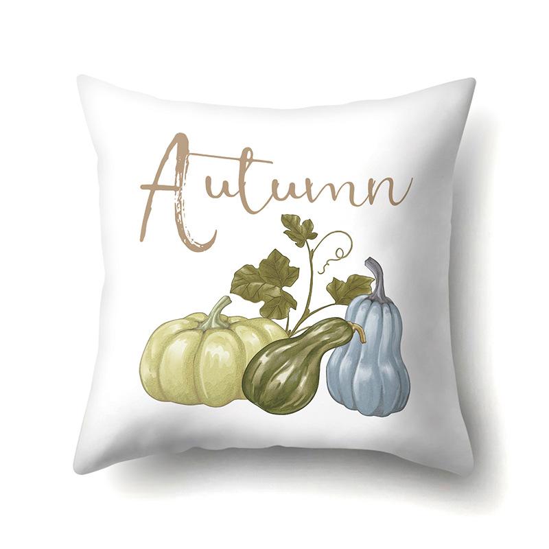 Thanksgiving Pillowcase Blessing Maple Leaf Pumpkin Sofa Cushion Cover Office Home Living Room Pillowcase