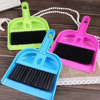 Portable Handheld Cleaning Brush Set with Dustpan for Pet Supplies, Hard Bristle Sweeper Desktop Cleaner