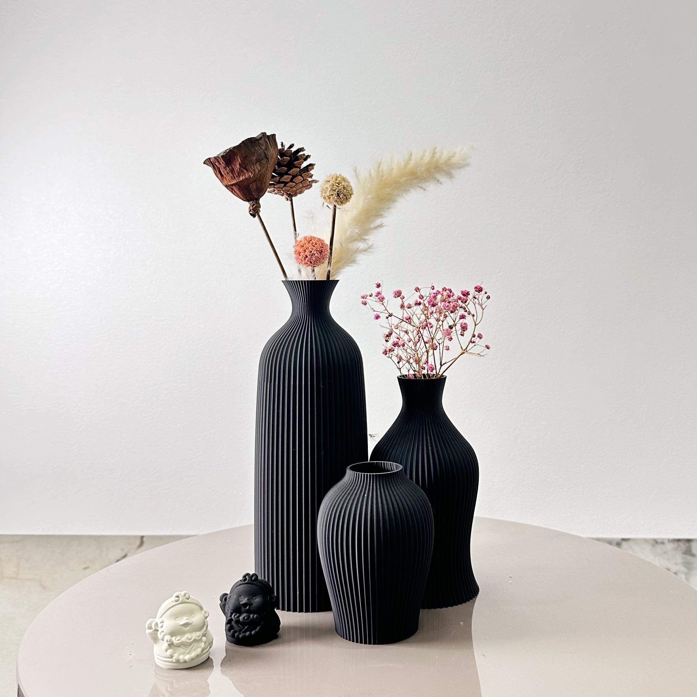 

3-Piece Set of Artistic Decorative Vases, Elegant Vase Decoration, Dry Vase Ornaments for Home Decoration Ornaments чорний