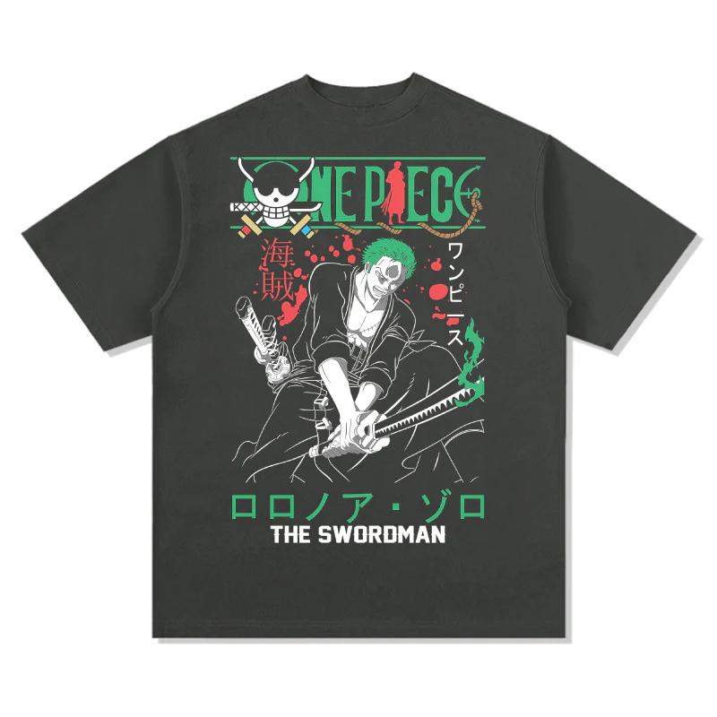 

2026 One Piece Roronoa Zoro TShirt Men Women Essential 100 Cotton Loose Crew Neck Street Style Short Sleeve Tee S