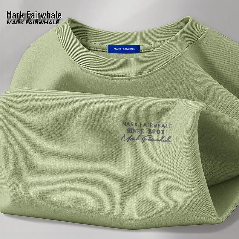 MARK FAIRWHALE Men s Heavyweight Cotton Long-Sleeve T-Shirt L