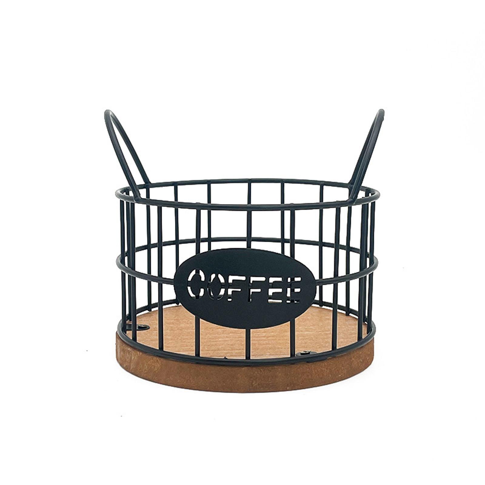 Chic Coffee Pods Basket Mug Shape Coffee Organizer Storage Basket for Kitchen Countertop Large Capacity Coffee Holder чёрный