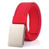 Men's Casual Multi-Color Nylon Waistband Belt with Metal Buckle, Custom Logo Option