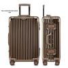 Premium Aluminum-Magnesium Alloy Suitcase with Universal Wheels - Fashionable Hard Shell Luggage for Students