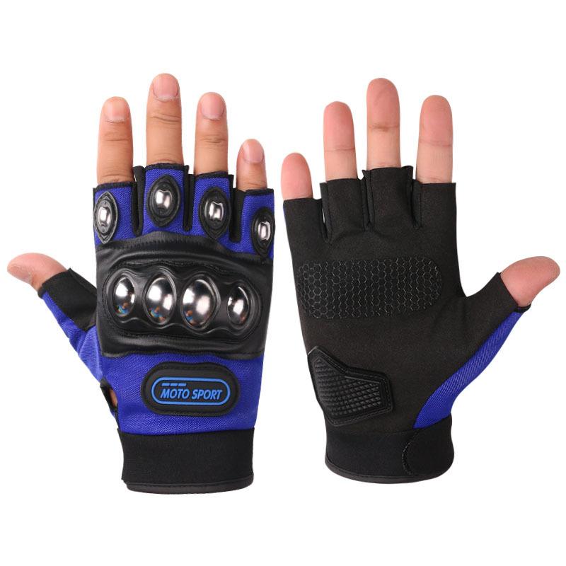 Motorcycle Riding Half-finger Gloves Men and Women Outdoor Anti-drop Sports Fitness Mountaineering Protection Long-finger Hard Shell Gloves