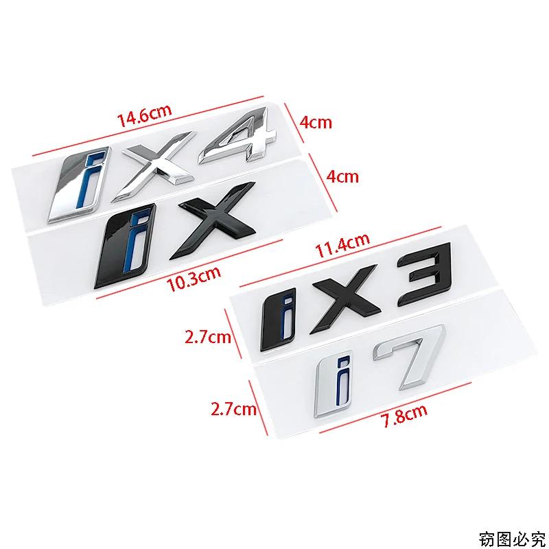 I4 I7 I3 iX iX3 iX4 iX7 New Old Logo Car Stickers for BMW New Energy I4 I7 I3 iX Tail Badge Black Rear Boot Label Trunk Logo RR8
