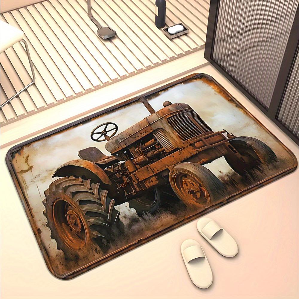 

1pc Vintage Tractor Doormat Non-Slip Absorbent Microfiber Rug for Bathroom Bedroom Living Room Outdoor 40x60cm 40x60cm