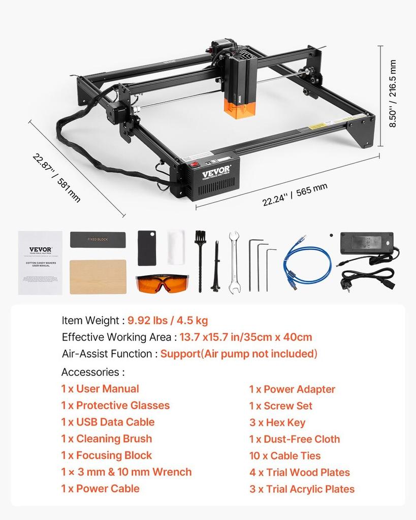 Laser Engraver Laser Engraving Machine 20W Compressed Spot Eye Protection