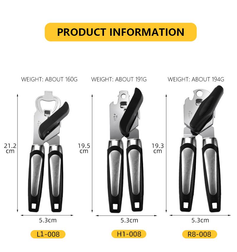 Can Opener Professional Ergonomic Kitchen Tool Manual Side Cut Can Openers Drink Bottle Opener Knife For Cans Lid Kitchen Gadget