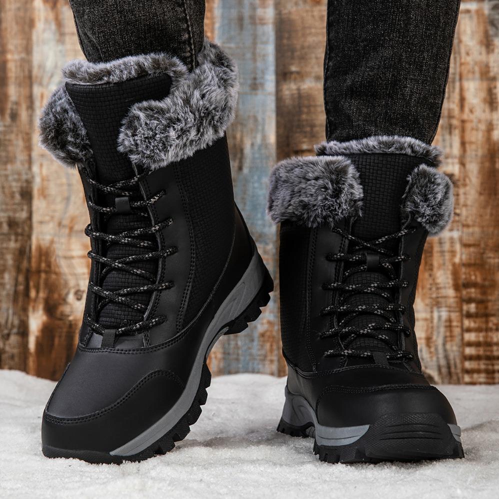 Snow Boots Men New Ladies Shoes Platform Shoes Man Flat Keep Warm Boots Ladies Casual Plush Botas Mujer Winter Shoes Men