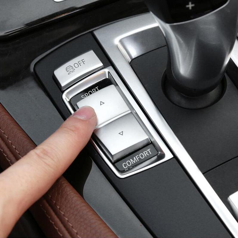 ABS Chrome Front Head Light Switch Button Cover Start Stop Engine Switch Button Trim Cover For BMW 5 Series 5GT F07 F10