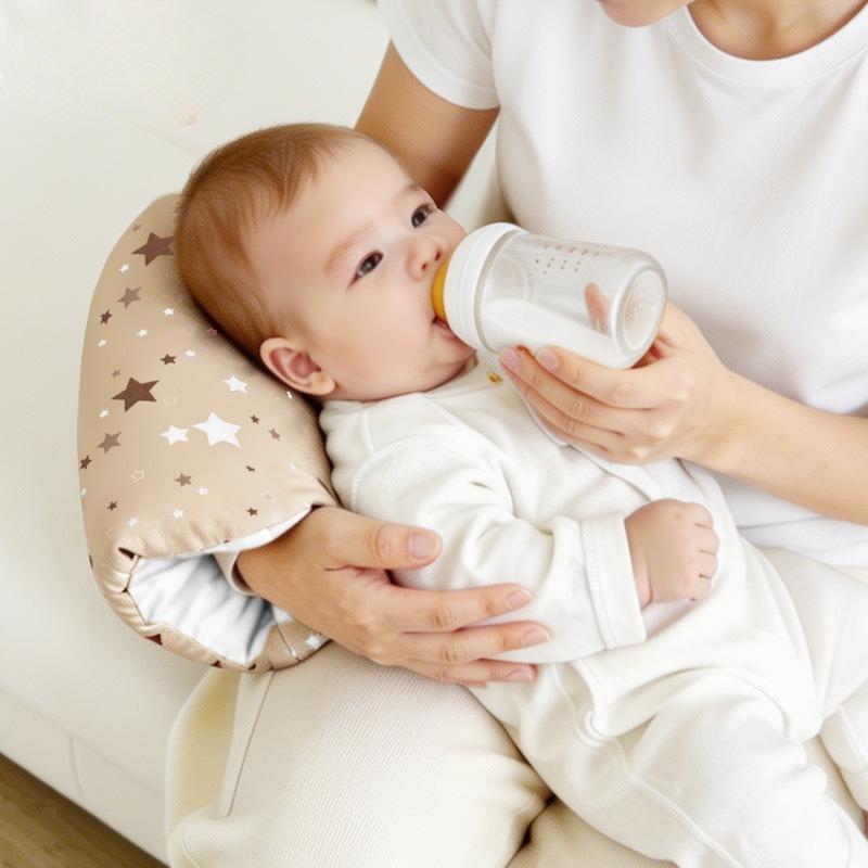 Almofada de Braço de Algodão para Amamentação de Bebê Recém-nascido Almofada de Amamentação Lã Grossa Macia Almofada Calmante para Bebê Itens de Cama