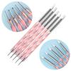 5Pcs/Set 2 Ways Nail Art Pen Point Flower Dotting Tool Durable Marbleizing Painting Pens