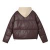 Women S Short Hooded Cotton Padded Coat Fake Two Piece Casual Jacket