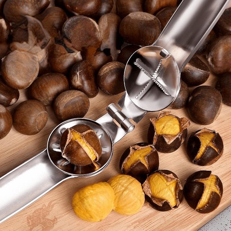 

Stainless Steel Chestnut Clip Nutcracker, Walnut Opener & Nut Shelling Tool,Multifunctional Pliers Gadget for Easy Shell Removal United States