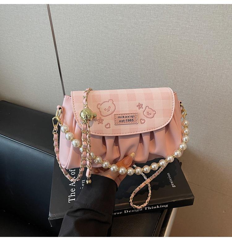 Niche Bag Women's New Summer Fashion Versatile Chain Shoulder Messenger Bag Pleated Bag