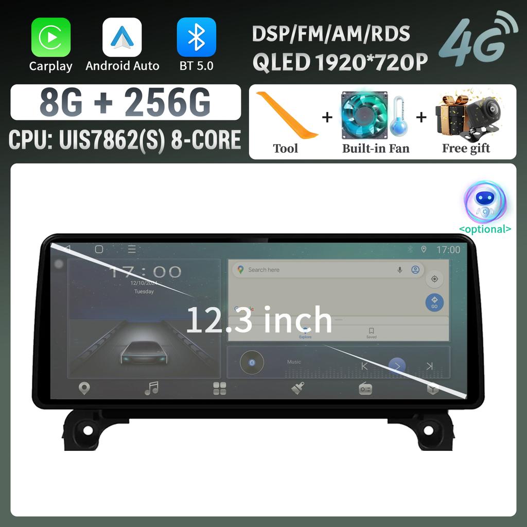 12.3inch Car Radio For Peugeot 4008 5008 3008 2016-2022 Multimedia Navigation 4G GPS Wireless BT Carplay Stereo Touch Screen