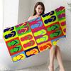 Ultrafine Microfiber Beach Towel Large Size Quick Dry Absorbent Digital Print Swim Cover Up Sun Protection Women Men Kids Pool Travel