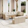 VidaXL Garden Lounge Set with Cushions 14 Pcs, Patio Sofas, Patio Furniture Set, Outdoor Furniture, Beige 3256233