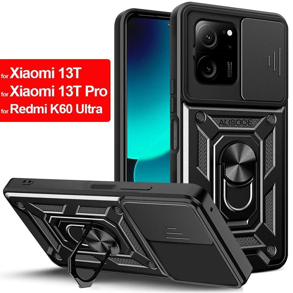 

Чехол для Xiaomi 13T Pro, защитный чехол для объектива камеры, чехол для телефона для Xiaomi 13T Redmi K60 Ultra, чехол-подставка с кольцом