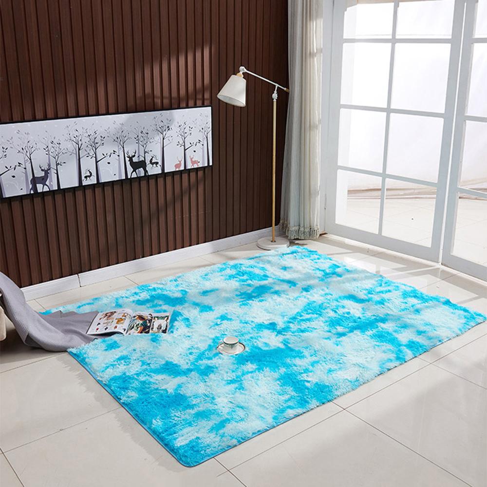 Ultra Soft Tie-Dye Style Gradient Color Carpet Floor Bedroom Mat Rectangle