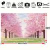2D Cherry Blossom Tree Tunnel Backdrop Romantic Photo Background