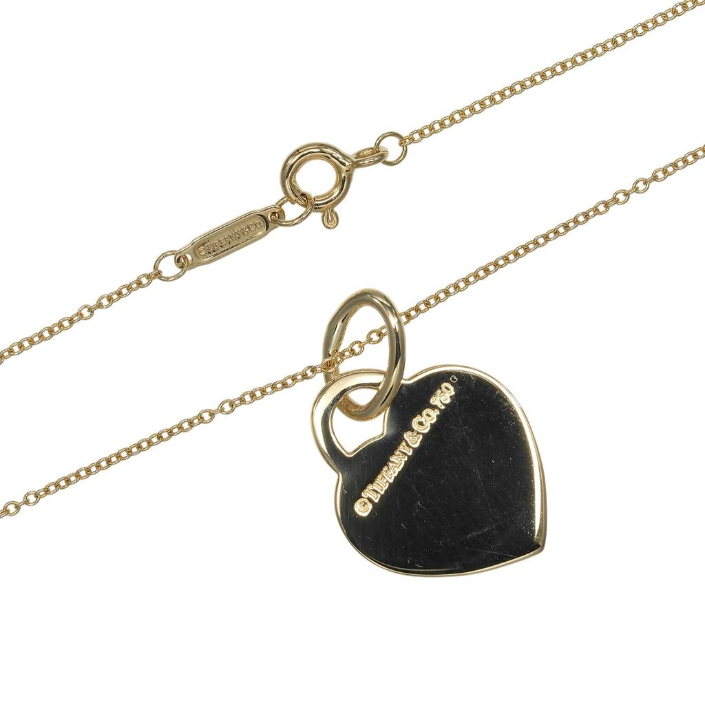 TIFFANY&Co. Return to TIFFANY & Co. Heart tag Necklace K18 yellow gold 5.6g Women Used