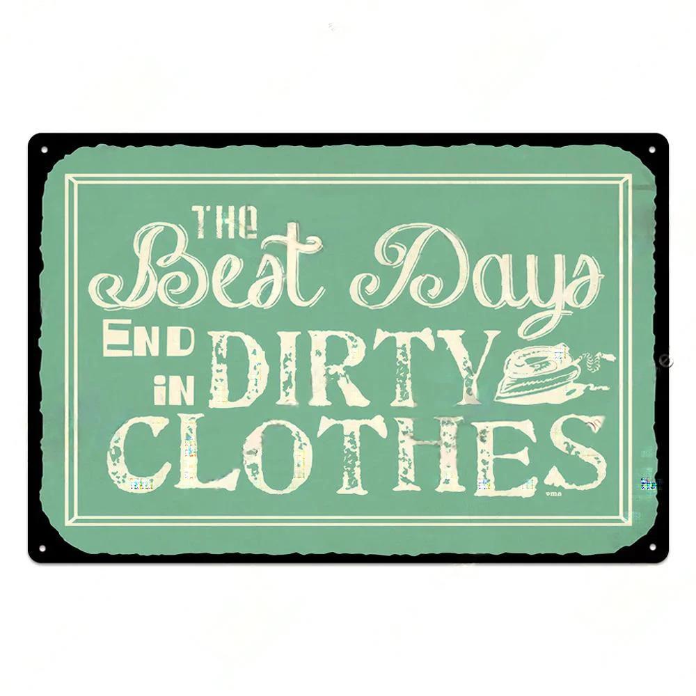 Laundry Vintage Metal Posters Tin Signs Decor Funny Metal Plaque Pin Up Girl Home Wall Art Painting