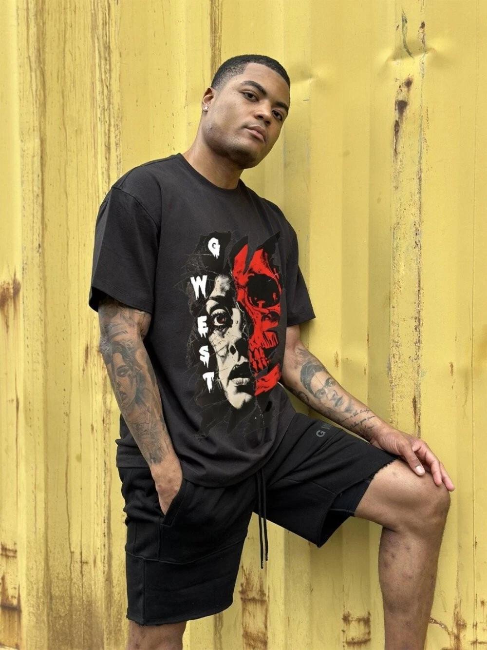 Regular Fit Inside Out Front Graphic T Shirt S