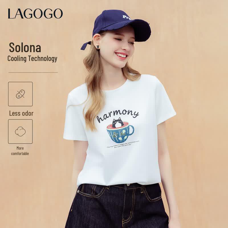 LAGOGO Women s Relaxed Fit T-Shirt S