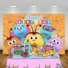 Cartoon Photo Backgrounds Bichi Kids 1st Birthday Party Baby Shower Decoration Rainbow Ant Doll Friends Photo Background