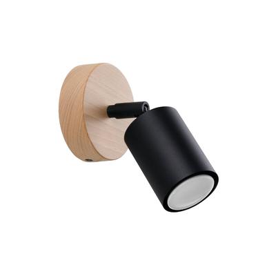 Wall Lamp Black Spotlight with Wooden Reading Stand VERDO 1xGU10 10W SL.1290 Sollux Lighting