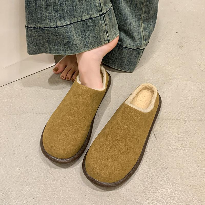 Fashion Women Slippers New Thick Sole Indoor Couples Slippers Winter Household Warm Fluffy Slippers Plush Home Cotton Shoes Slides Women