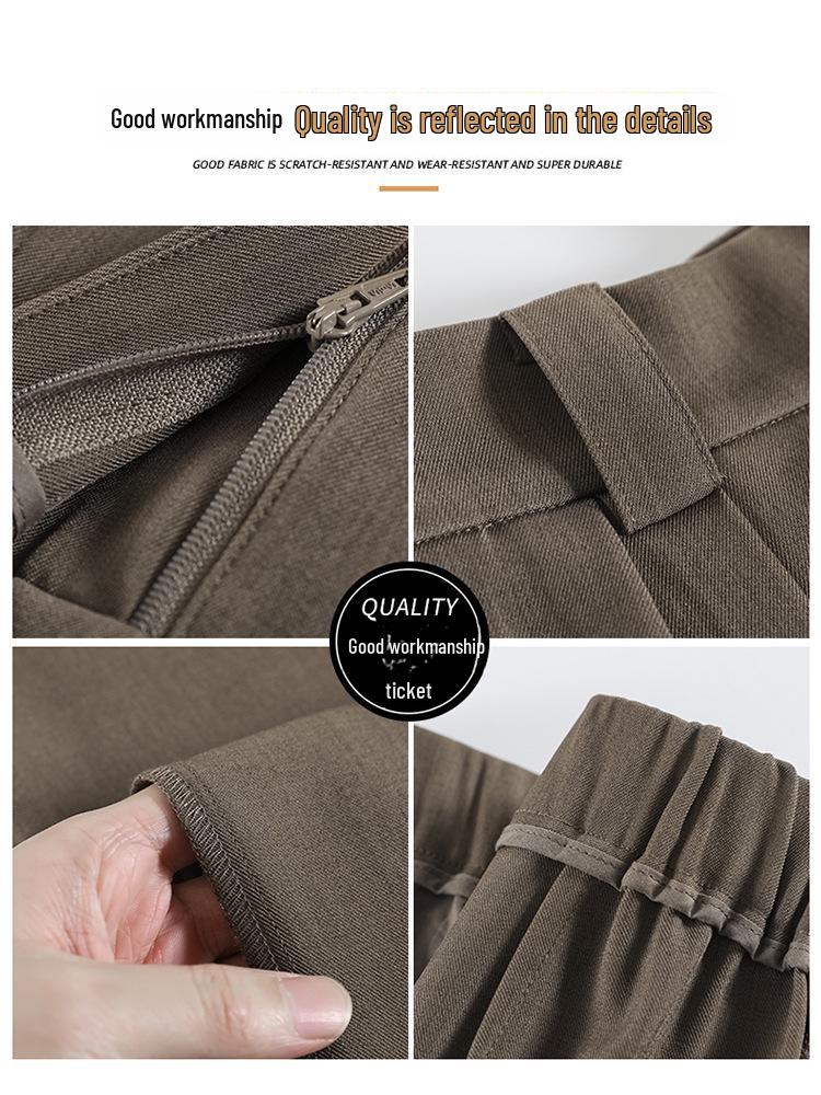 2024 Women's High Waist Wide Leg Suit Pants - Korean Fashion, Spring/Autumn, Loose & Casual Fit