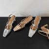 Summer 2026 Block Heel Square Toe Fashion Vintage Versatile Women's Sandals
