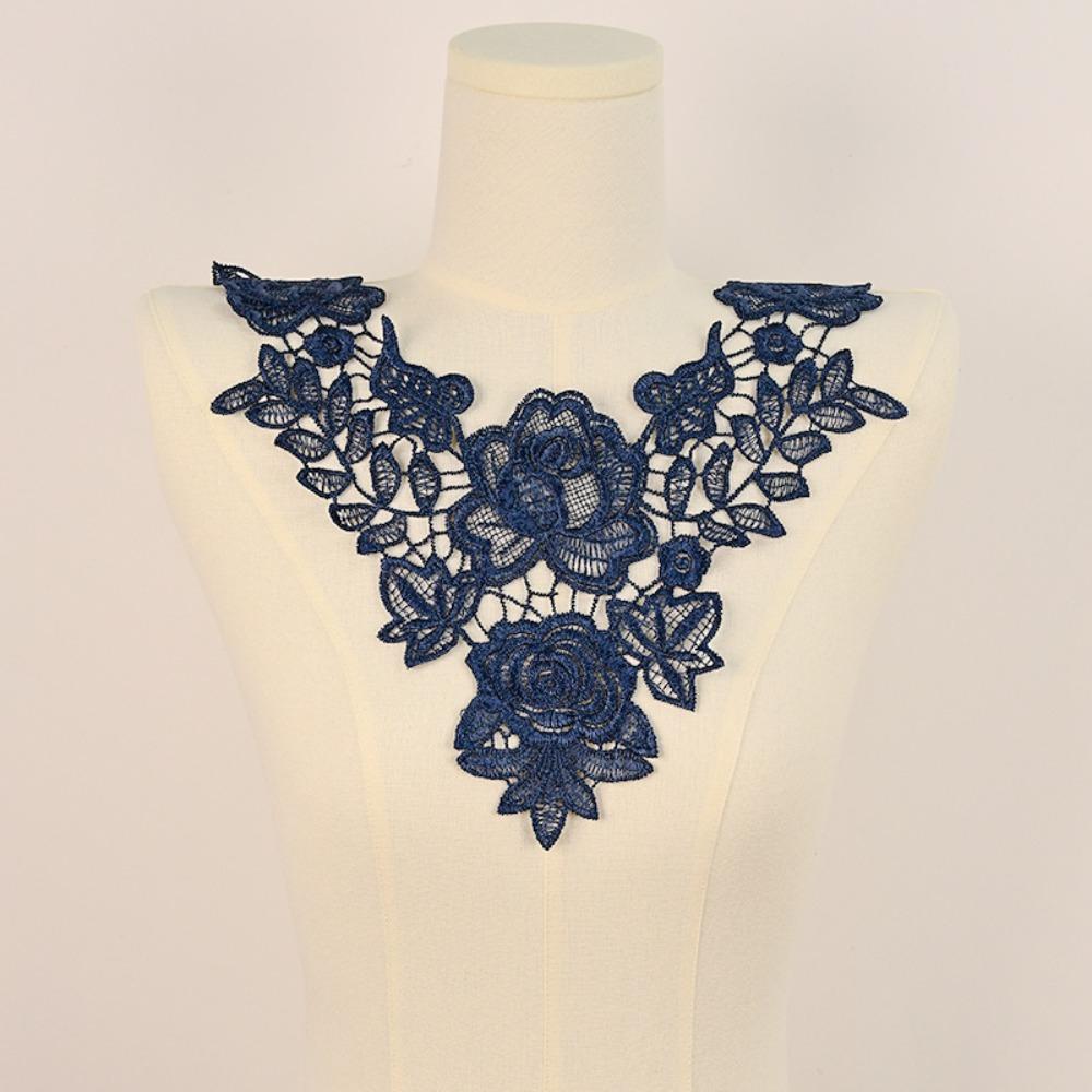 6PCS Fashion Fake Collar Hollow Out Pattern Flower Collar Embroidered Collar  Casual Wear