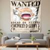 Plakát Wanted One Piece Monkey D. Luffy Gear 5 Nástěnná tapiserie s odměnou Anime Manga Dekorace do ložnice Herní místnosti Koleje Dárek