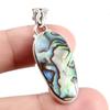 Natural Abalone Shell Gemstone 925 Solid Sterling Silver Gift Pendant 1.6" l6u25