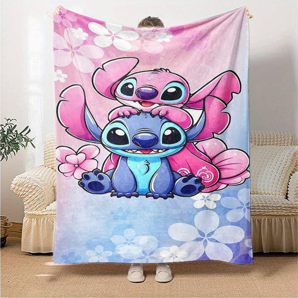 1 Stück Stitch Niedliche Decke Leichte Flanelldecke für Sofa Bett Reisen Camping Wohnzimmer Büro Couch Sessel