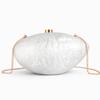 2026 Fashion Pearl Chain Goose Egg Shaped Handbag New Acrylic Irregular Shaped Mini Box Bag Handheld Party Clutch Purse