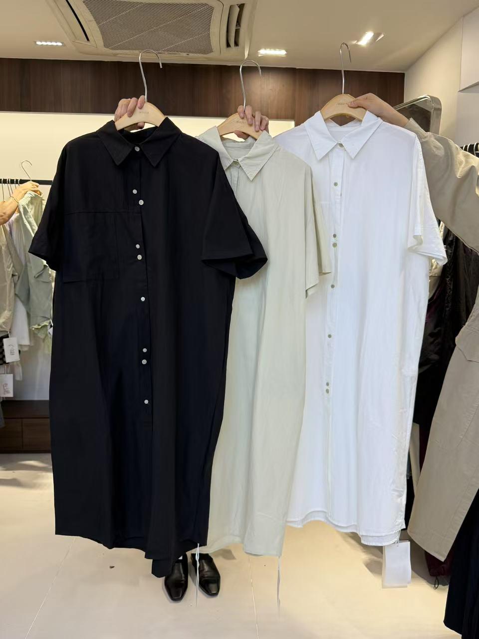 

Makuqie 35367 Платье-рубашка в корейском стиле больших размеров, повседневное, с коротким рукавом One Size абрикосовый