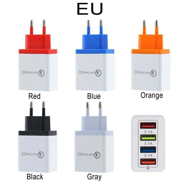 3A USB Charger Quick Charger 3.0 For Tablet EU/ US Plug Wall Mobile Phone Charger Adapter Fast Charging