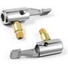 2 Pcs Tire Inflator Hose Adapter Lock On Air Chuck Locking, Metal Locking Air Chuck with Standard Tire Valve Thread No Leakage Inflating Nozzle