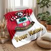 Coperta in Flanella Southampton FC con Testo Nome Personalizzato Logo Calcio Coperta in Pile Personalizzata Regalo Speciale per Divano Camera da Letto Casa