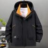 Herren Plus Size Kapuzen-Windbreaker Jacke Oversized Wasserdicht Winddicht Outdoor Wanderjacke für große Männer