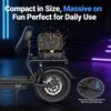AOVOPRO ESBSXLX Dual Suspension 500W 14 Inch Commuter Electric Scooter 10.4Ah with Seat & Carry Box for Adult-Up To 27 Miles
