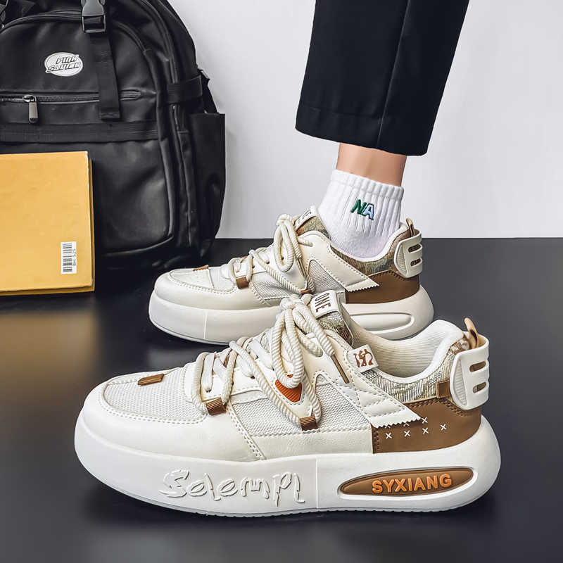 Fashion Increases Height Thick Heeled Brown Dress Shoes Men Oxford Mens Elegant Shoes Hand Made Shoes Men Sneakers Sports Tens